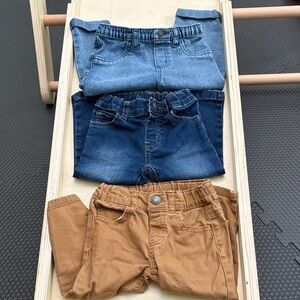 Kids Denim and Tan Pants Set